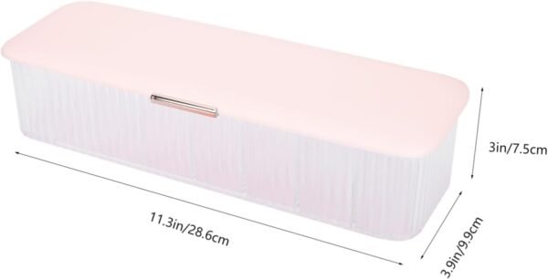 Cable Organizer Box Multi-grid Cord Container for Desktop Wire Storage Box Pink Charging Cable Case