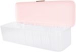 Cable Organizer Box Multi-grid Cord Container for Desktop Wire Storage Box Pink Charging Cable Case