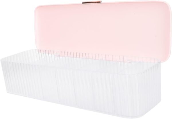 Cable Organizer Box Multi-grid Cord Container for Desktop Wire Storage Box Pink Charging Cable Case
