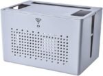 Double-layer Wifi Router Storage Box Desktop Socket Wire Box Set Top Rack Power Strip Hidden