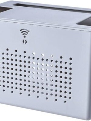 Double-layer Wifi Router Storage Box Desktop Socket Wire Box Set Top Rack Power Strip Hidden