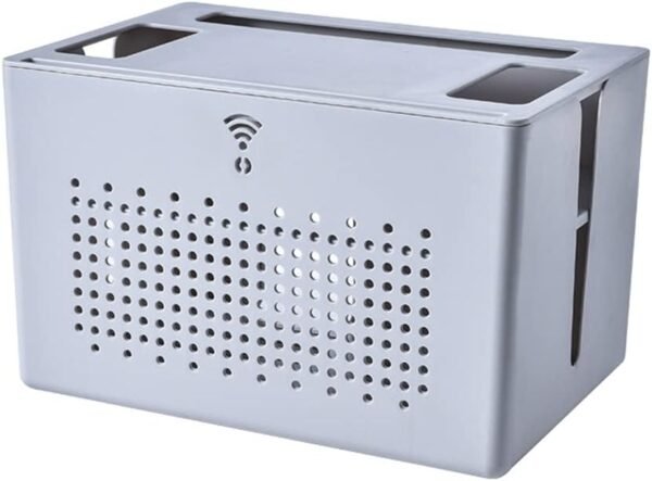Double-layer Wifi Router Storage Box Desktop Socket Wire Box Set Top Rack Power Strip Hidden