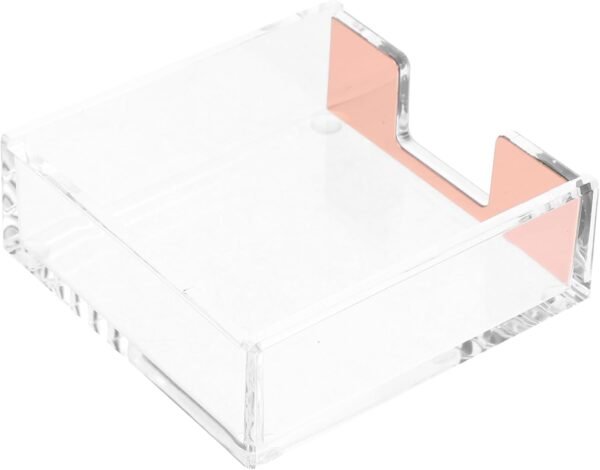 Transparent Acrylic Desktop Storage Box Countertop Storage Rack Memo Pad Dispenser Clear Notepad Holder Note Pads Container Desktop Notepad Holder Memo Pad Holder