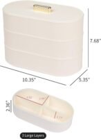 Large Cord Organizer Box with Lid, Plastic Cable Storage Case with 20pcs Wire Ties for Desk Drawer, Home Office Supplies, Electronics, Clips, Clamps, Phone Charger, USB, Data Cables (White)