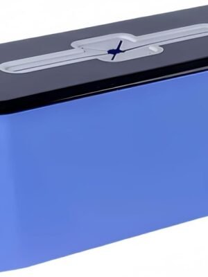Cable Management Box for Wire Storage, 11.8 x 4.3 x 4.7 inches, Blue