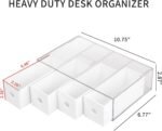 2 Pack Plastic Cord Organizer Drawers, Cable Storage Box with 40pcs of Wire Ties, Large Electronics Management Display Case for Desk Accessories, Office Supplies, USB, data Cable (White)