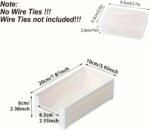 Cable Organizer Storage Box with 7 Wire Ties,Desktop Cable Management Box with Switch, Power Cord Organizer for Office,Home,Desk Accessories Storage Stationery Supplies（Clear）