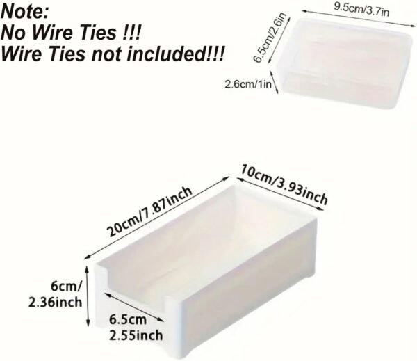 Cable Organizer Storage Box with 7 Wire Ties,Desktop Cable Management Box with Switch, Power Cord Organizer for Office,Home,Desk Accessories Storage Stationery Supplies（Clear）