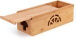 Extra Large Cable Management Box with Lid, Bamboo Cable Box for Cords, Power Strips or Surge Protectors, Hide Loose Wires Behind TVs, Home, Computers, Office Desks by