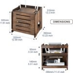 Wooden Wireless WiFi Router Storage Box Modem Router Cover Wood Shelf Power Strip and Cable Management Hider Rack Office Desktop Organizer Shelves Rural Need Assembly