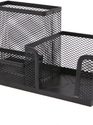 Metal Wired Mesh Design Multifunctional Desk Organizer,Desk Tidy,Pen Holder,Card Case,Storage Box for Home Office Desktop Decration