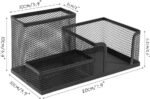 Metal Wired Mesh Design Multifunctional Desk Organizer,Desk Tidy,Pen Holder,Card Case,Storage Box for Home Office Desktop Decration