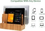 Multi-Device Charging Station Dock & Organizer - Multiple Finishes Available. for Laptops, Tablets, and Phones - Strong Build, Eco-Friendly Bamboo