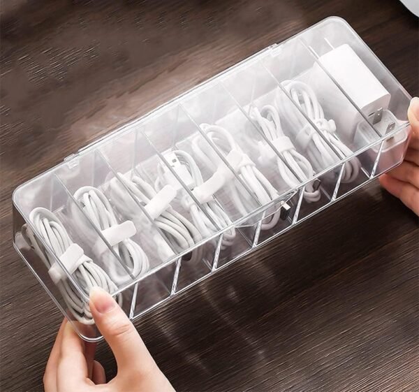 1 PCS Storage Cable Box Hub Finishing Box Desktop Data Cable Box Nail Jewelry Box Storage Box