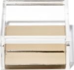 Acrylic Desk Organizer w/Gold Base – Functional & Elegant Odds & Ends Box for Display or Storage – Perfect for Home or Office, Kitchen, Bathroom Vanity, Curio Display - Medium