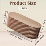 2 Pcs Cable Management Box Cord Hider Organizer with 46 Pcs Cable Management Kit Wire Box for Power Strips Surge Protectors Desk TV Computer Wires Home Office(Light Coffee)