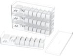 4 Pcs Cable Organizer Box,Plastic Cord Charger Storage Organizer Box with Lid Stackable Electronics Organizer for Desk Data Cable Management Box