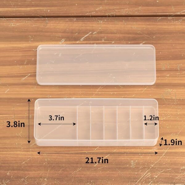 4 Pcs Cable Organizer Box,Plastic Cord Charger Storage Organizer Box with Lid Stackable Electronics Organizer for Desk Data Cable Management Box