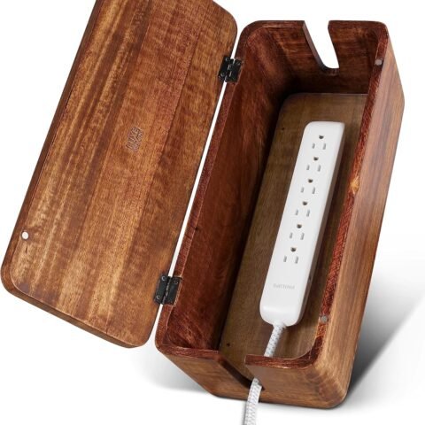 Large Cable Management Box - Cable Organizer Box and Power Strip Box for Electrical Cord Management - Hide Desk Cord and Floor Cables - Wire Storage and Organization for Cords