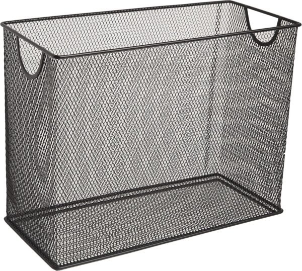 Mesh Steel Desktop Hanging File Holder, Letter Size, 12.4" x 9.53" x 5.5", Black